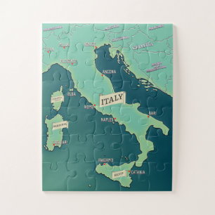 Klassische Karte Italiens Puzzle
