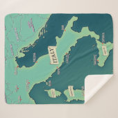 Klassische Karte Italiens Sherpadecke (Vorderseite (Horizontal))