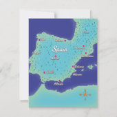 Klassische Karte Spaniens (Vorderseite)
