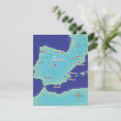 Klassische Karte Spaniens (Stehend Vorderseite)