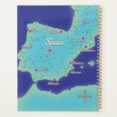Klassische Karte Spaniens Planer (Rückseite)