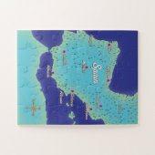 Klassische Karte Spaniens Puzzle (Horizontal)