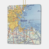 Klassische Karte von Boston MA Keramikornament (Links)