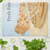 Klassische Käsepizza-Wasserfarbe Geschirrtuch (Gefaltet)