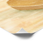 Klassische Käsepizza-Wasserfarbe Poster (Ecke)