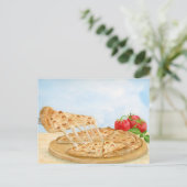 Klassische Käsepizza-Wasserfarbe Postkarte (Stehend Vorderseite)