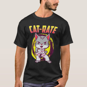 Klassische Katze-Bewertung Karate Katze Dabbing Fü T-Shirt