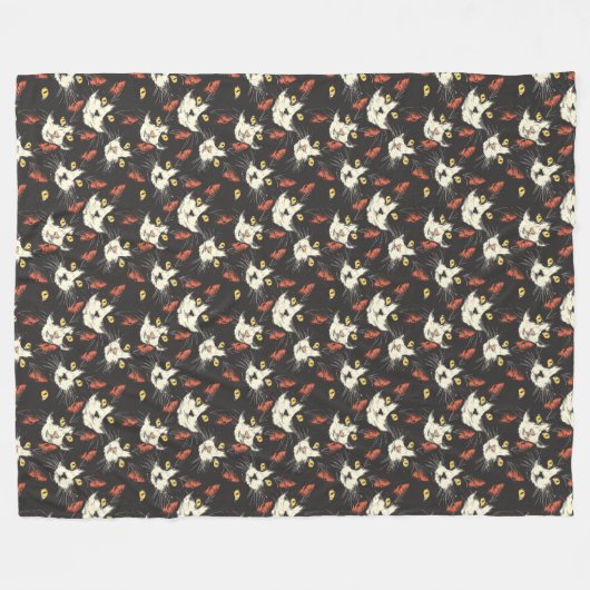 Klassische Katzen Fleecedecke (Vorderseite (Horizontal))
