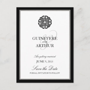 Klassische keltische Liebe kann Hochzeit das Datum Ankündigungspostkarte