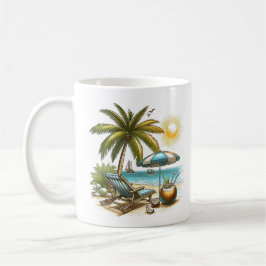 Klassische Keramik für Strandliebhaber Kaffeetasse