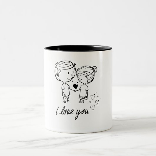 Klassische Keramik Tasse, Elegant & Alltag essenzi Zweifarbige Tasse (Mittel)