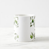 Klassische Keramik Tasse mit veganer und olivgrüne (Mittel)