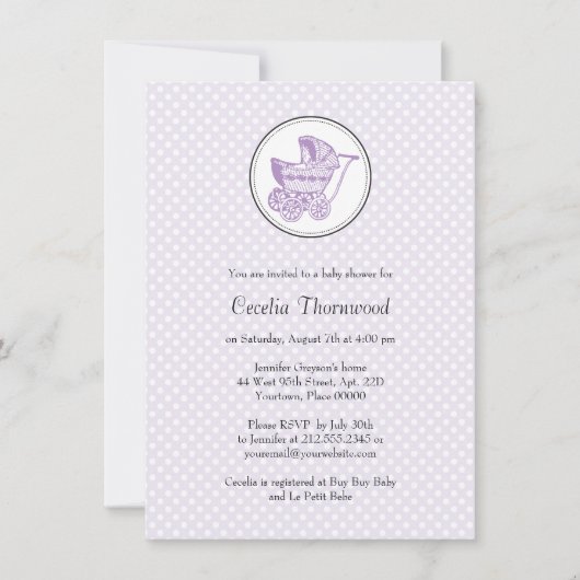 Klassische Kinderdusche Einladung (Vorderseite)