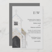 Klassische Kirchenhochzeit Einladung (Vorne/Hinten)