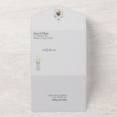 Klassische Kirchenhochzeit in einer Einladung (Außenbereich)