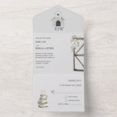 Klassische Kirchenhochzeit in einer Einladung (Innen Boden)