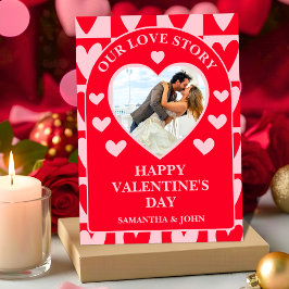 Klassische Kirschrote Herzen Valentinstag-Geschenk Feiertagskarte