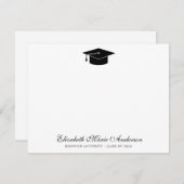 Klassische Klassik Grad Graduate Cap Abschluss Mitteilungskarte (Vorne/Hinten)