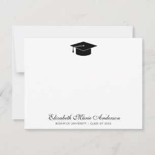 Klassische Klassik Grad Graduate Cap Abschluss Mitteilungskarte