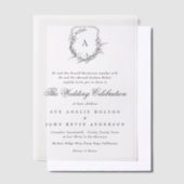 klassische klassische klassische Mono-Hochzeit Pergament Einladungen (Versetzt)