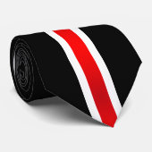 Klassische klassische, rote, weiße und schwarze St Krawatte (Gerollt)