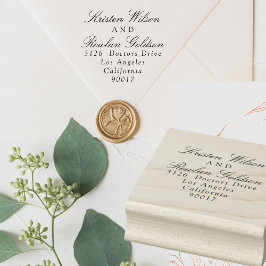 Klassische klassische Schwarz-Weiß-Hochzeit Gummistempel