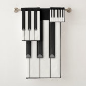 Klassische Klaviertastatur Mit Monogramm Badhandtuch Set (Insitu)