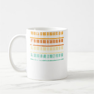 Klassische Klaviertasten im Vintage-Design vom Kla Kaffeetasse