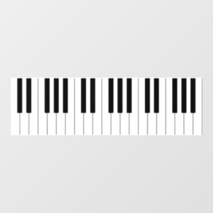 Klassische Klaviertasten Musikalisch Nahtlos. Fensteraufkleber