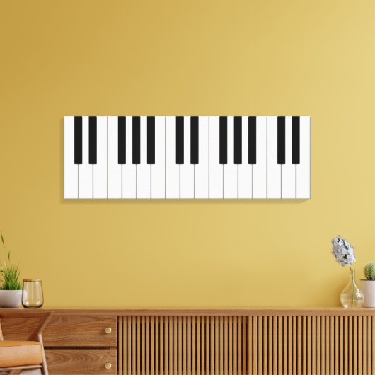 Klassische Klaviertasten Schwarz & Weiß Leinwanddruck (Insitu (Wohnzimmer))