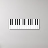 Klassische Klaviertasten Schwarz & Weiß Leinwanddruck (Vorderseite)