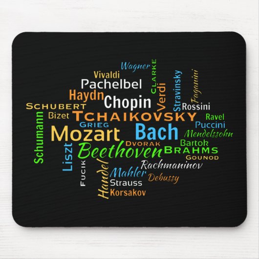 Klassische Komponentenwolke Mousepad (Vorne)
