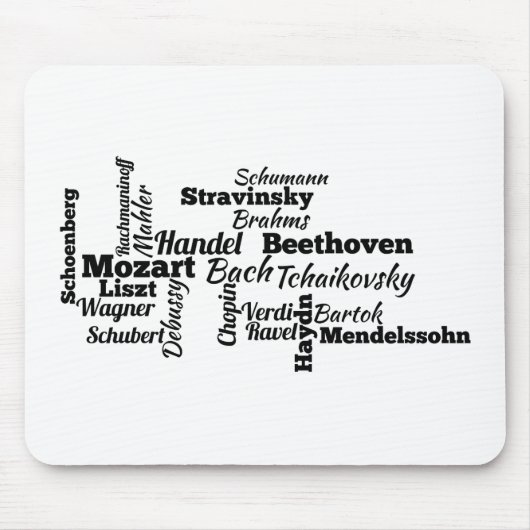 Klassische Komponentenwolke Mousepad (Vorne)