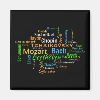 Klassische Komponisten Word Cloud Magnet