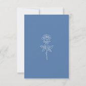 Klassische königsblaue französische Blumen Save-th Save The Date (Rückseite)