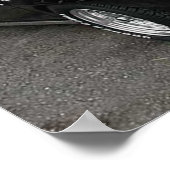 Klassische Korvette aus schwarzem Teilfenster Poster (Ecke)