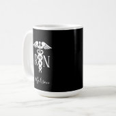 Klassische Krankenschwester Schwarz-weißen Persona Kaffeetasse (Vorderseite Links)
