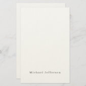 Klassische kreative Trendy Black & White Minimalis Briefpapier (Vorne/Hinten)