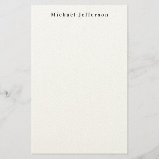 Klassische kreative Trendy Black & White Minimalis Briefpapier (Vorderseite)