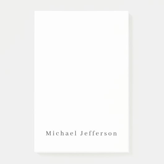 Klassische kreative Trendy Black & White Minimalis Post-it Klebezettel (Vorderseite)