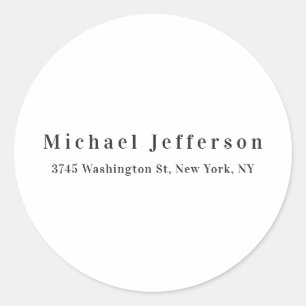 Klassische kreative Trendy Black & White Minimalis Runder Aufkleber