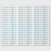 Klassische kreative Trendy White Ocean Blue Geschenkpapier (Flach)