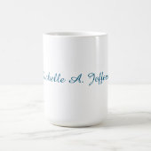 Klassische kreative Trendy White Ocean Blue Kaffeetasse (Mittel)