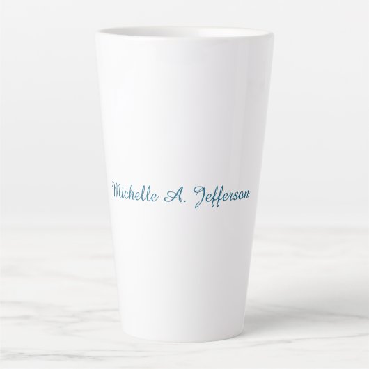 Klassische kreative Trendy White Ocean Blue Milchtasse (Vorderseite)