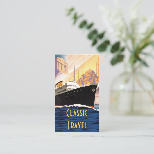 Klassische Kreuzfahrt Visitenkarte (Stehend Vorderseite)