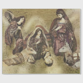 Klassische Krippe Traditionell Geschenkpapier (Flach)
