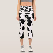 Klassische Kuh Print Capri Leggings (Vorderseite)