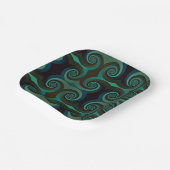 Klassische Kunst Deko schwarz und Urlaubgrün Pappteller (Gewinkelt)