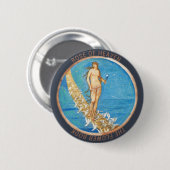 Klassische Kunst restauriert: Himmels-Vintage Button (Vorne & Hinten)