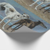 Klassische Kunst von zwei Windhunden Geschenkpapier (Ecke)